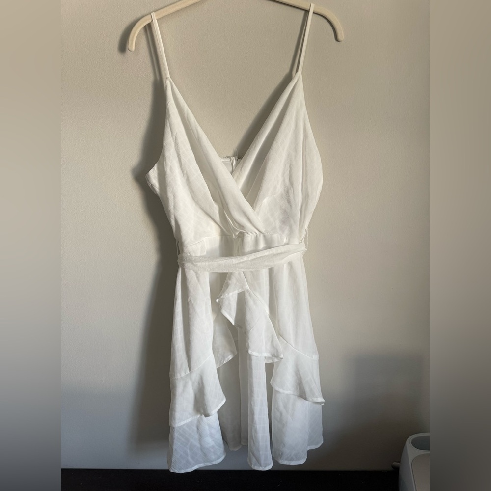Trixxi White Wrap Dress